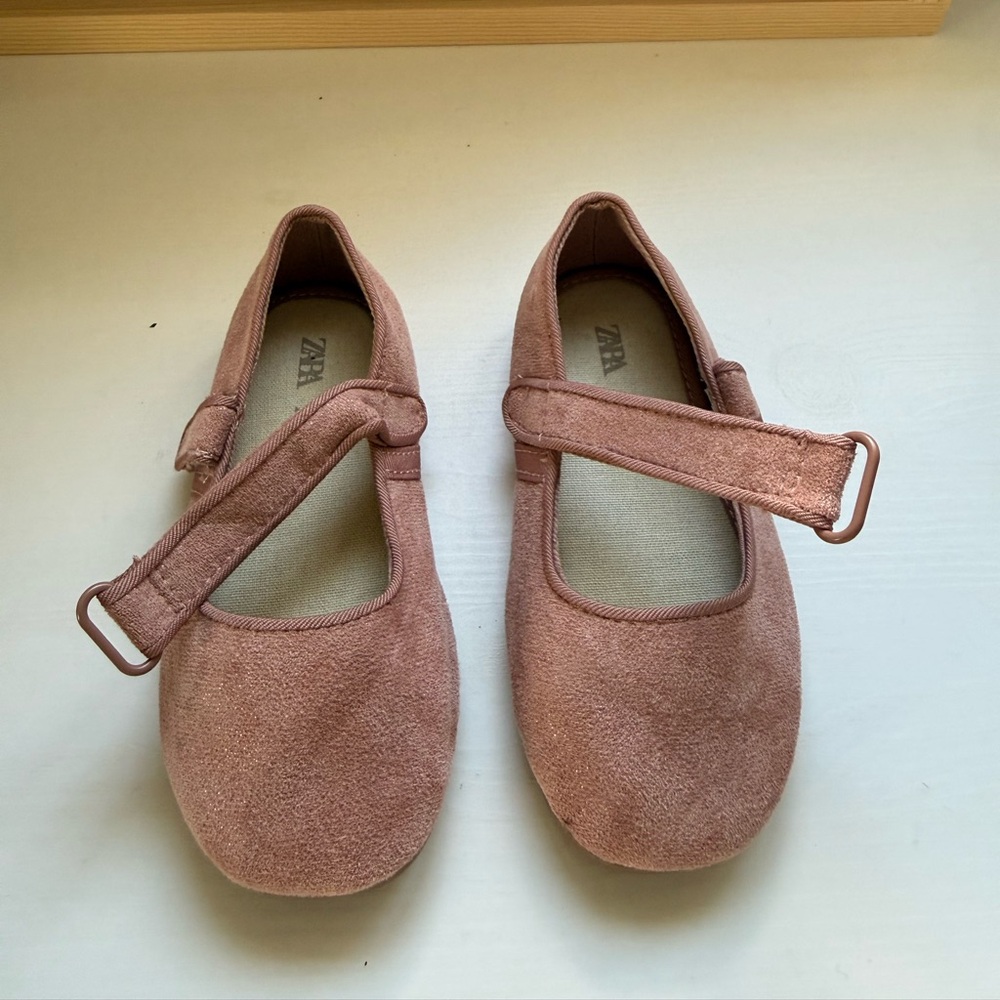 Zara Kids Dusty Rose Mary Jane Shoes with Strap Size 22 ( US 6.5) Toddler Girls